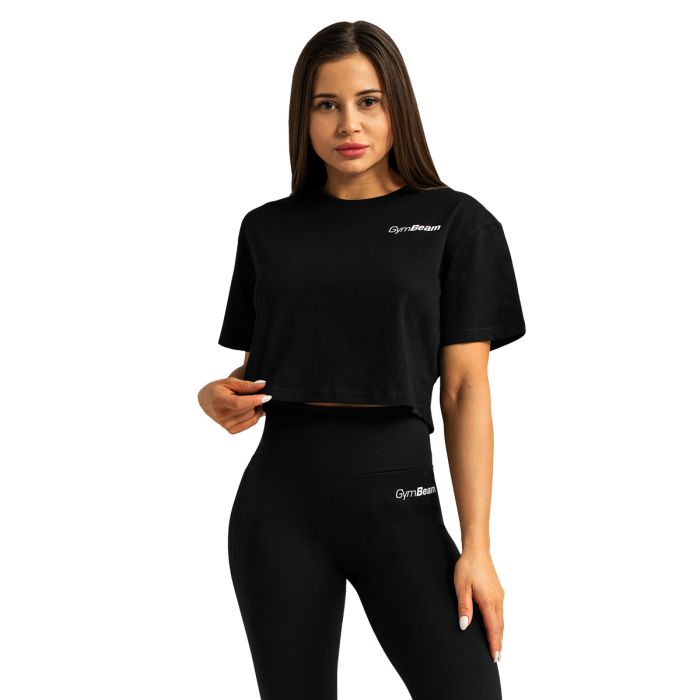 Women‘s Limitless Cropped T-shirt Black - GymBeam S