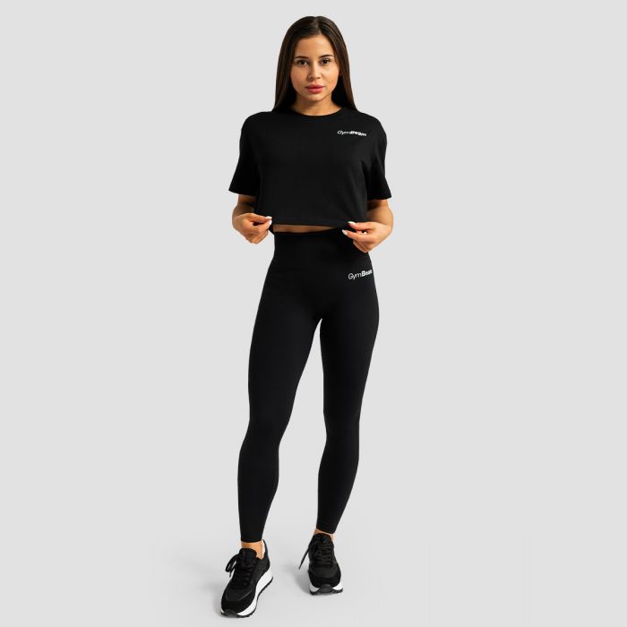 Women‘s Limitless Cropped T-shirt Black - GymBeam S