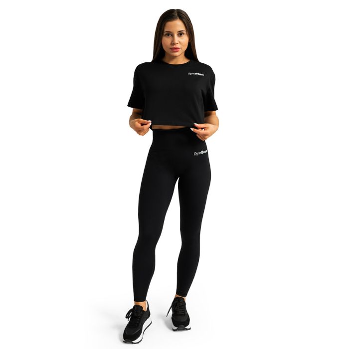 Women‘s Limitless Cropped T-shirt Black - GymBeam S