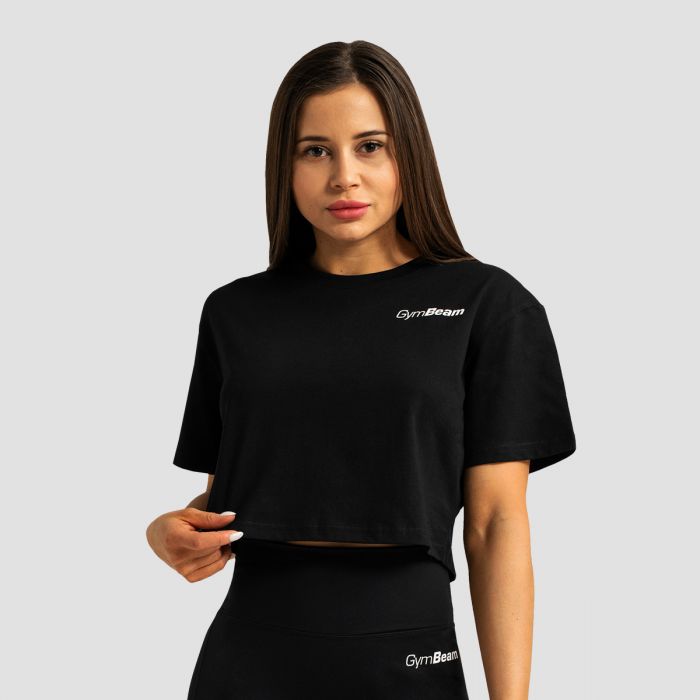 Women‘s Limitless Cropped T-shirt Black - GymBeam S