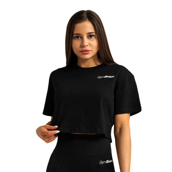 Women‘s Limitless Cropped T-shirt Black - GymBeam S