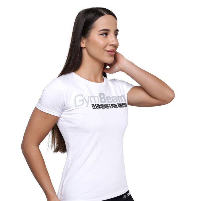 Women‘s Pure Ambition T-shirt White - GymBeam L