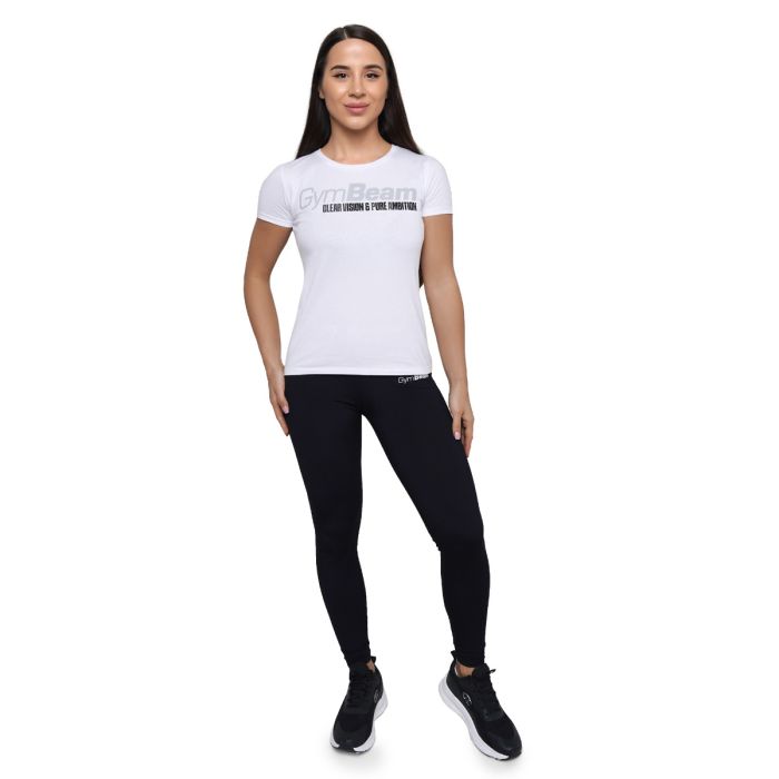 Women‘s Pure Ambition T-shirt White - GymBeam L