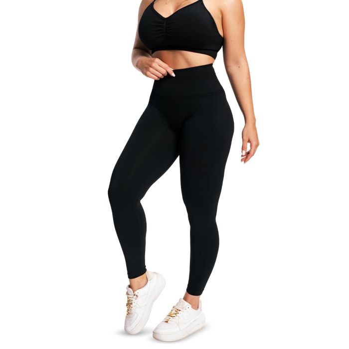 Women‘s Sculpt Seamless Leggings Black - GymBeam S