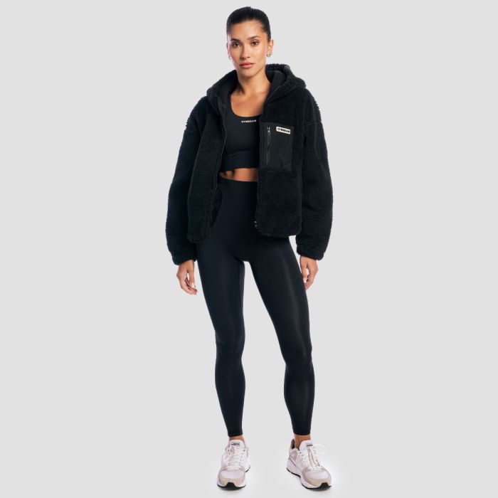 Women‘s Sherpa Jacket Black - GymBeam XL