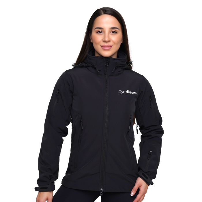 Women‘s Softshell Jacket Black - GymBeam L
