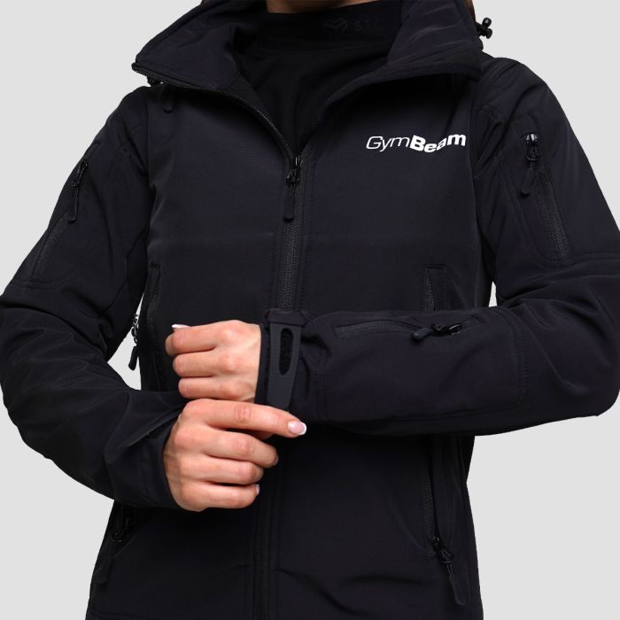 Women‘s Softshell Jacket Black - GymBeam L