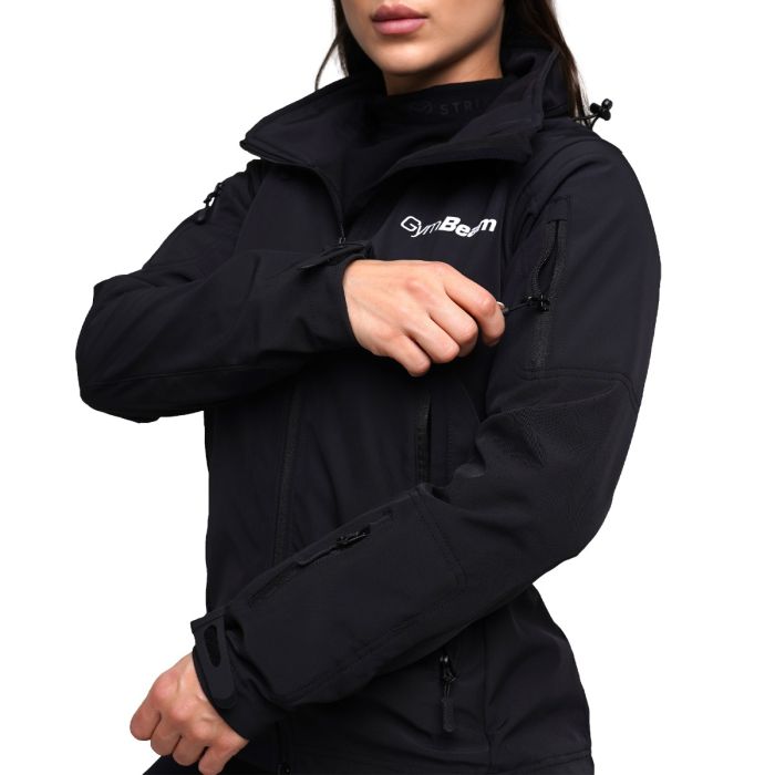 Women‘s Softshell Jacket Black - GymBeam L