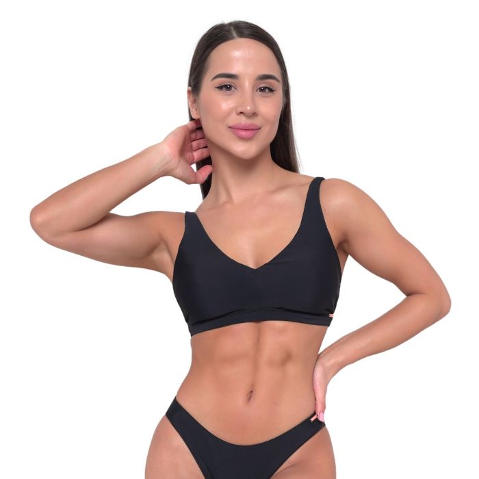 Women‘s Sports Bikini Top Black - GymBeam XS