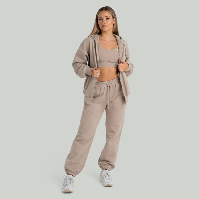 Women‘s Zip Hoodie Taupe - STRIX XL