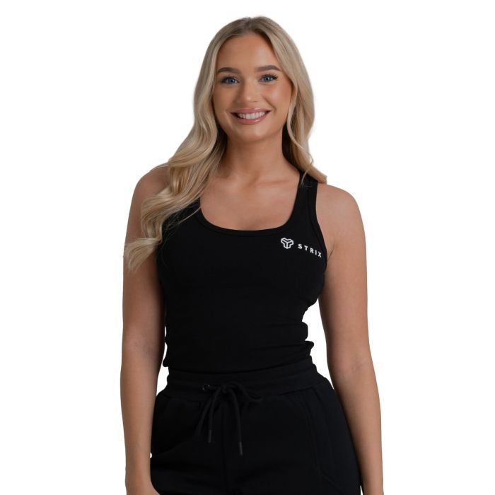 Women‘s Ribbed Tanktop Black - STRIX XS