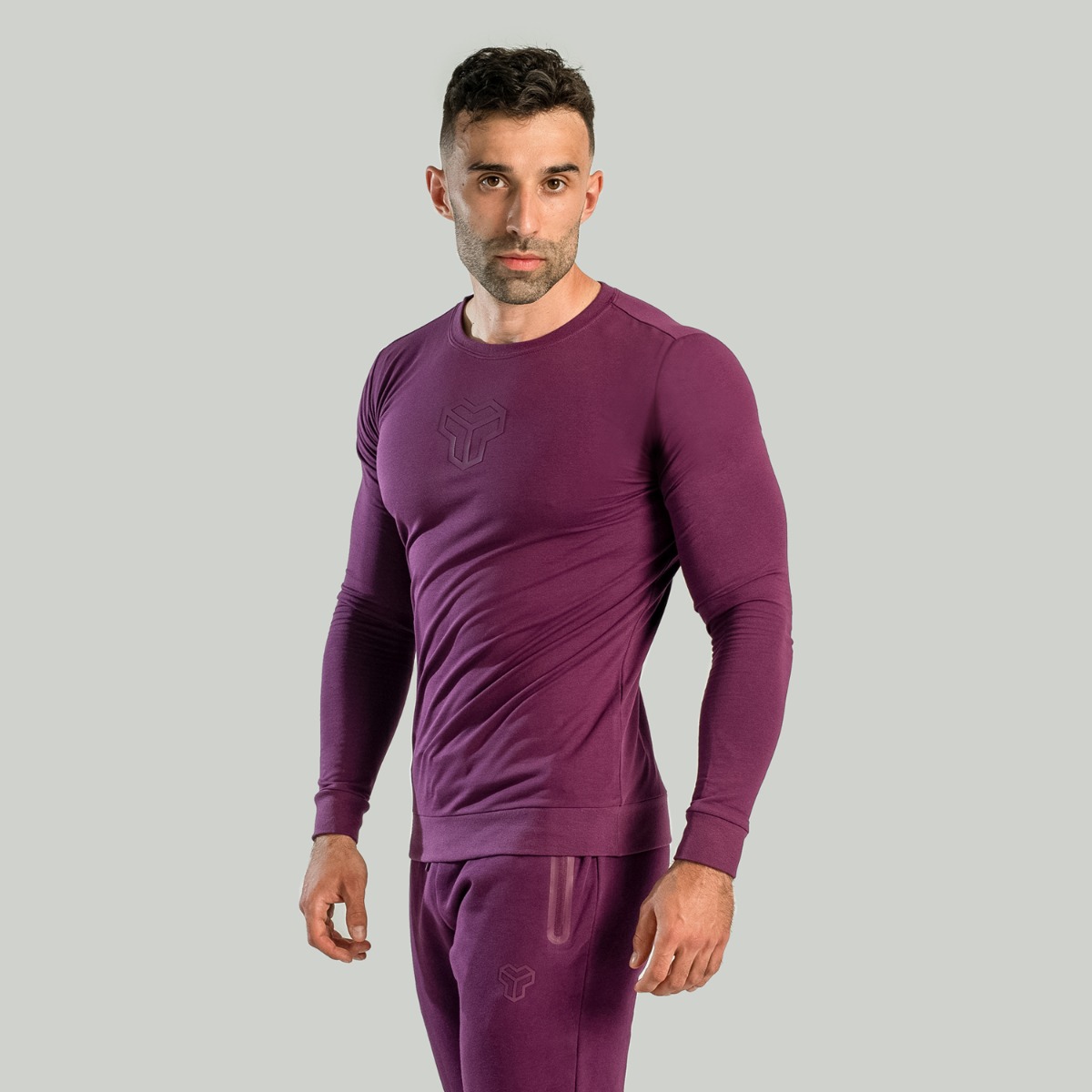 T-shirt à manches longues Essential, couleur prune - STRIX.