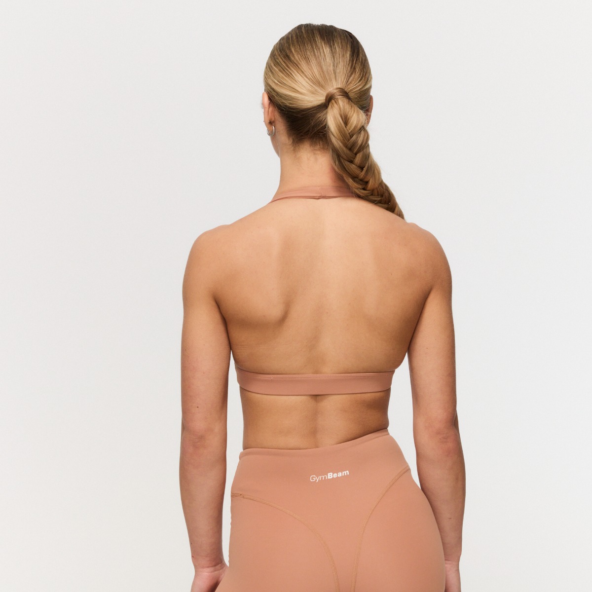 Soutien-gorge de sport Fierce Halter, couleur caramel - GymBeam.