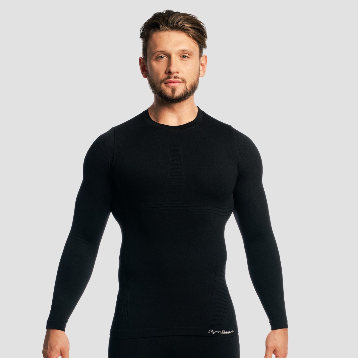 Fuse T-shirt manches longues noir - GymBeam