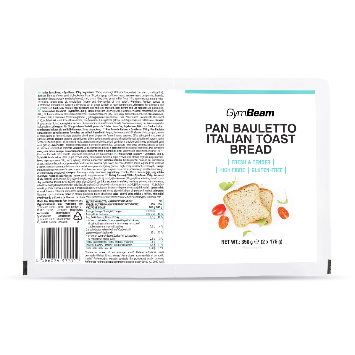 Pain grillé italien - GymBeam.