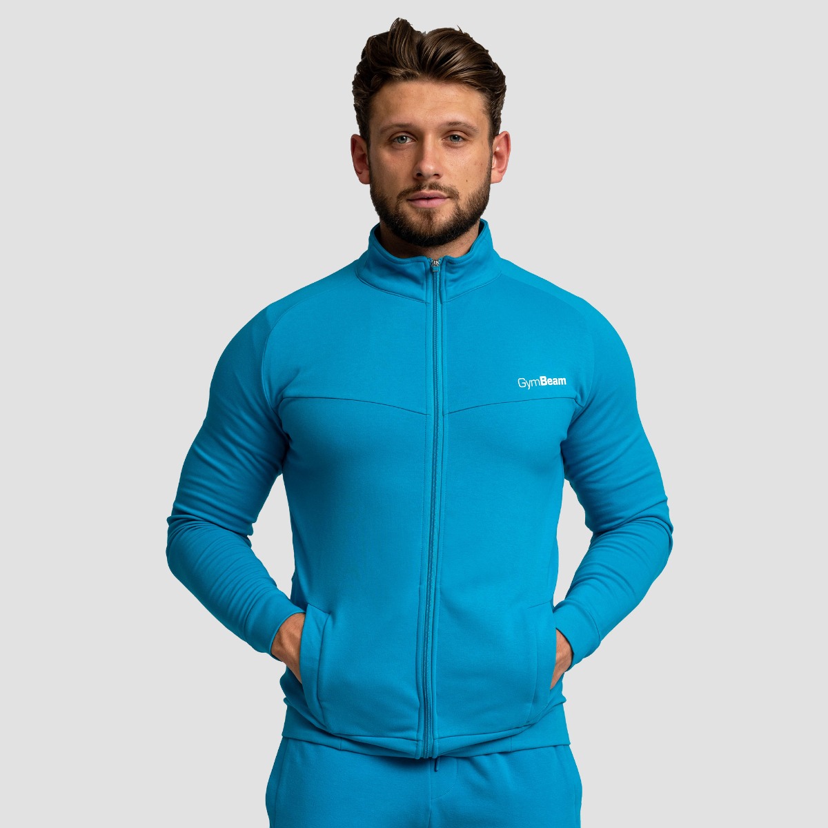 Sweat à capuche "Limitless" couleur aquamarine – GymBeam.