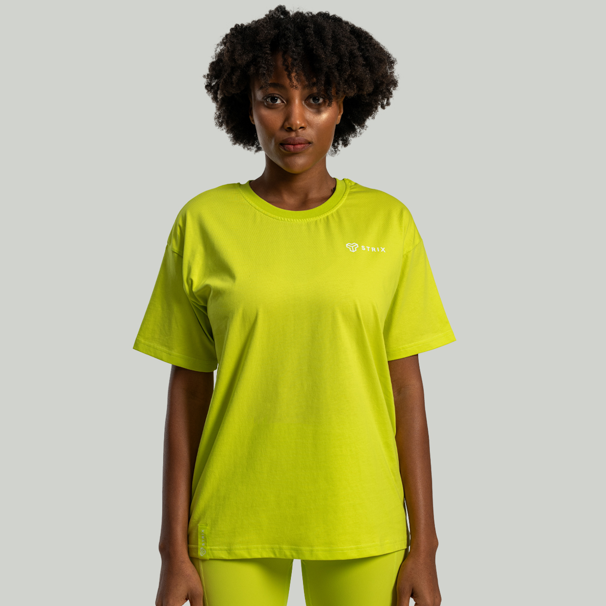 T-shirt oversize "Lunar" pour femmes, couleur chartreuse - STRIX.