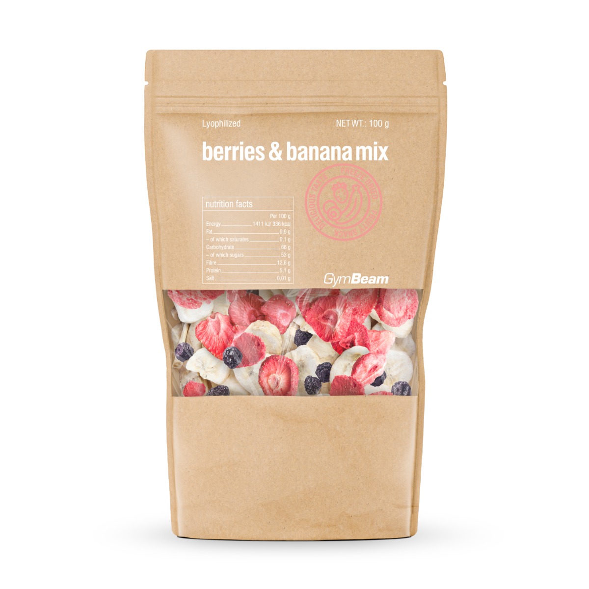 Mélange de baies lyophilisées et de banane – GymBeam.