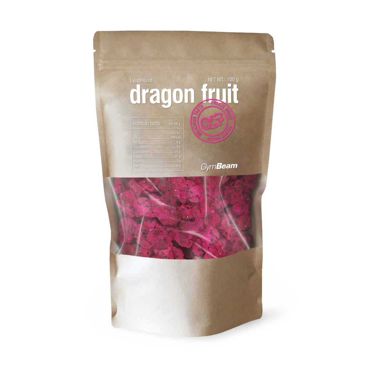 Fruit du dragon lyophilisé - GymBeam.