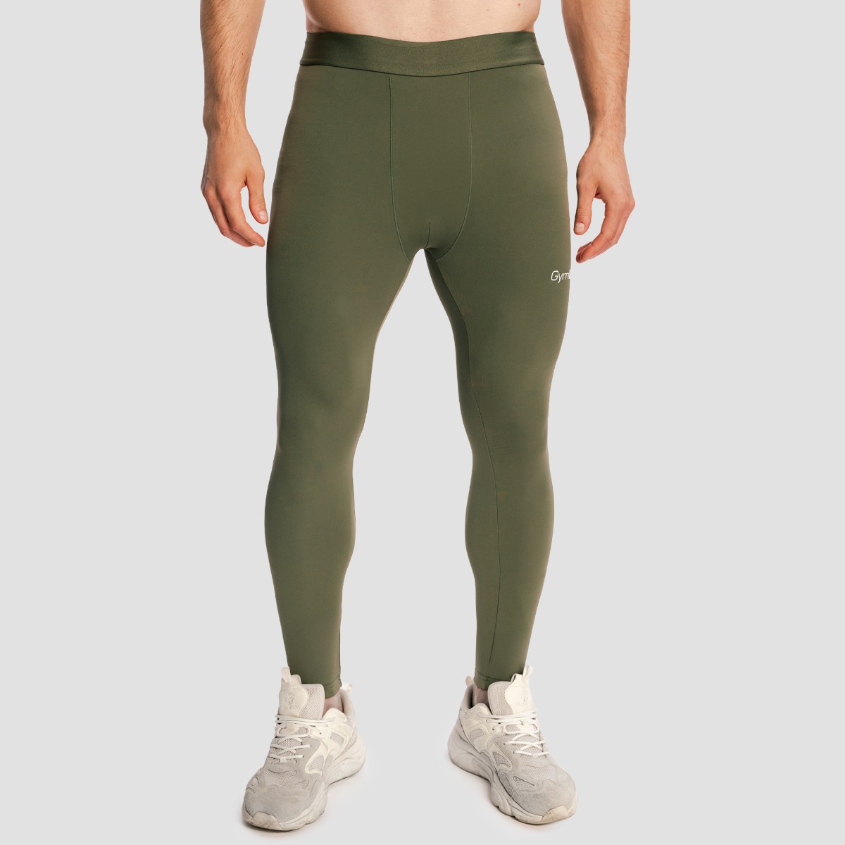 Leggings pour hommes, style combat, couleur olive gris - GymBeam.