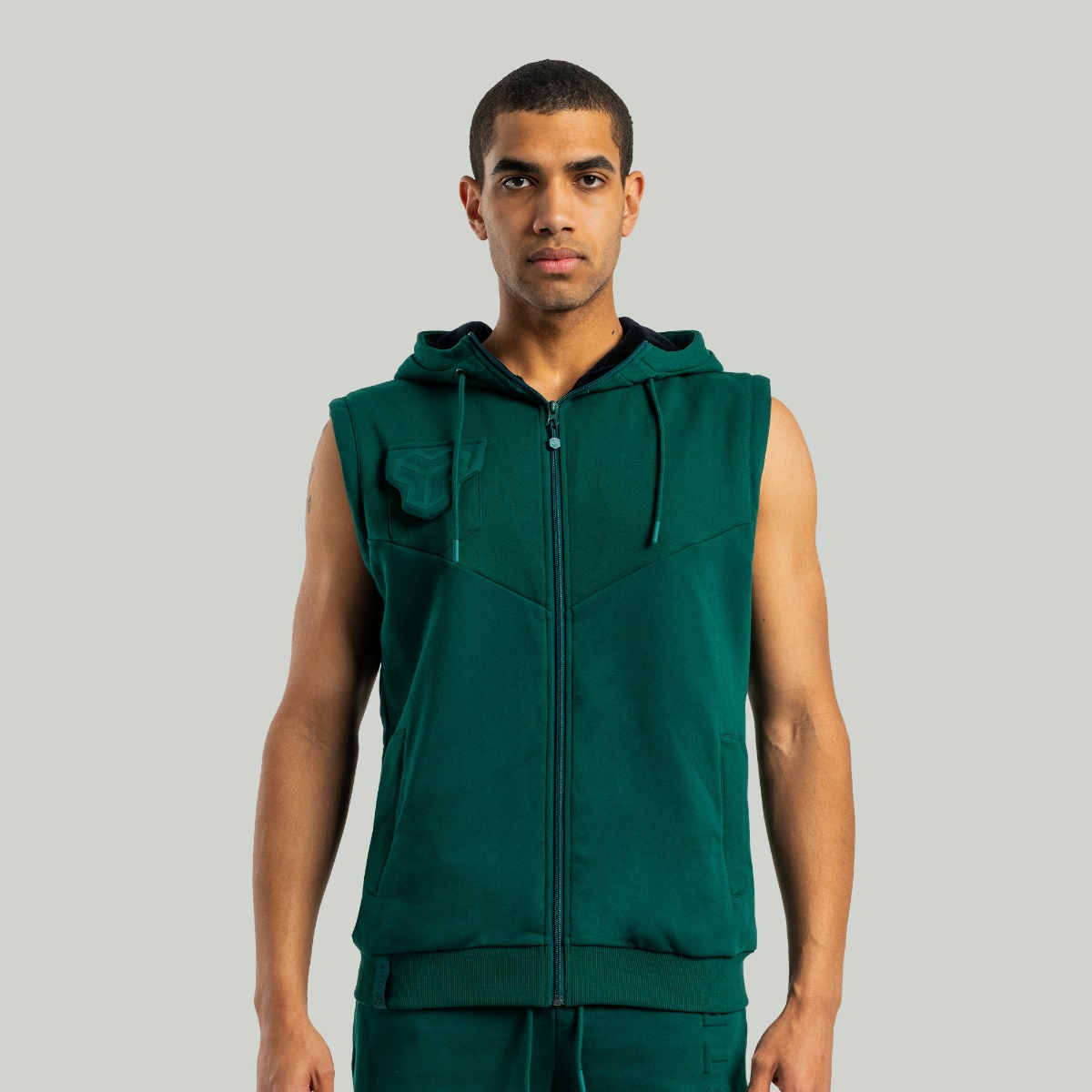 T-shirt sans manches pour hommes, couleur émeraude - STRIX.