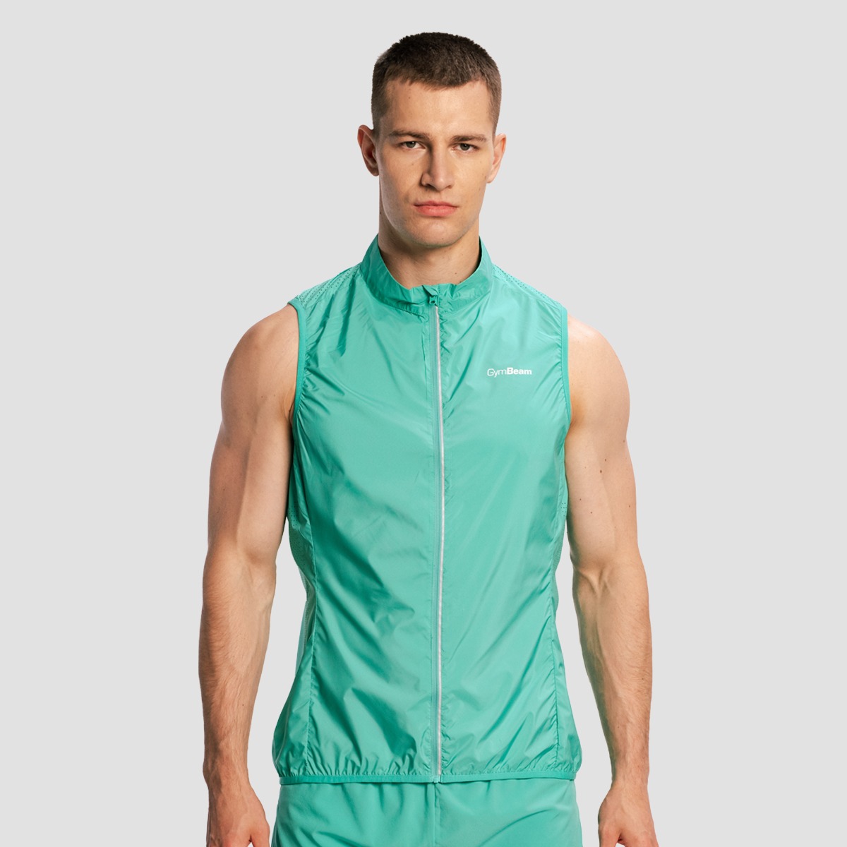 Gilet de course Pulse X pour hommes, couleur vert - GymBeam.