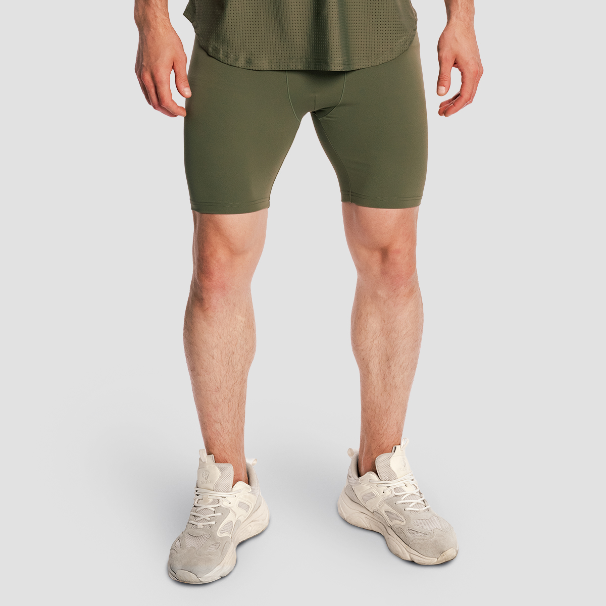 Shorts de combat pour hommes, couleur olive gris - GymBeam.