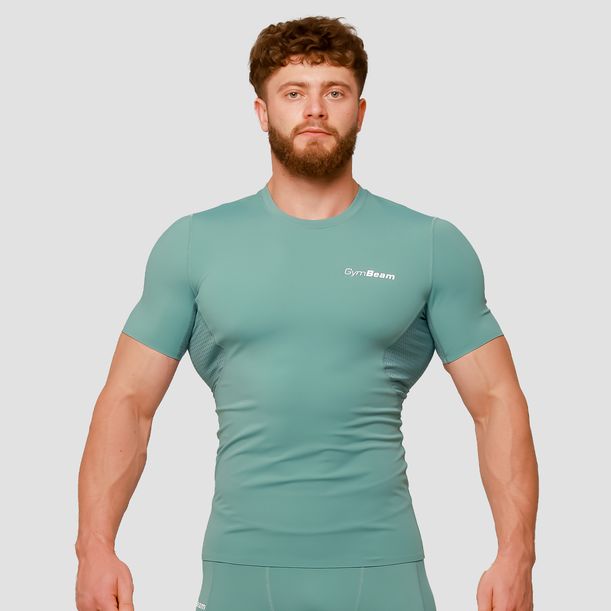 T-shirt à compression légère, couleur bleu - GymBeam.