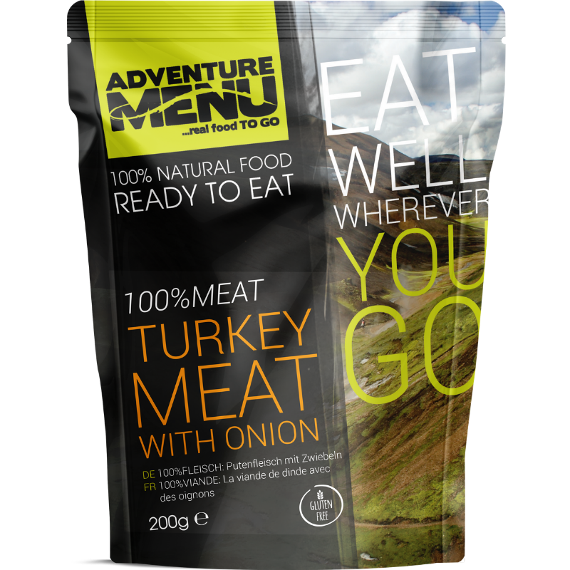 Turkey meat with onion - Adventure Menu