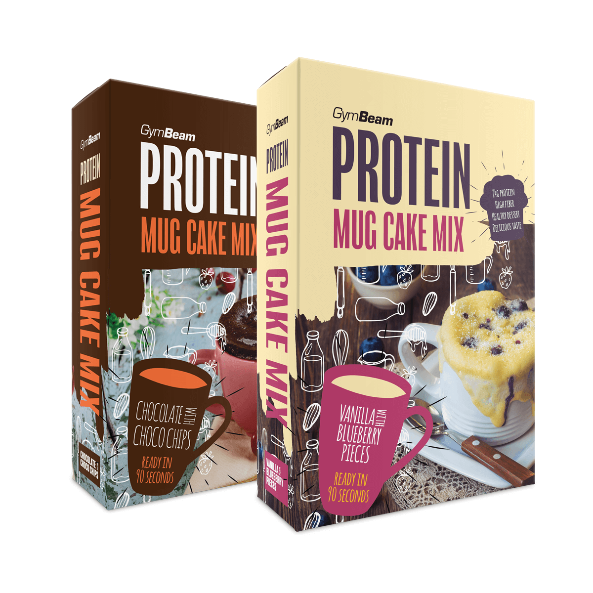 Mélange pour gâteau en mug protéiné, 500 g - GymBeam.