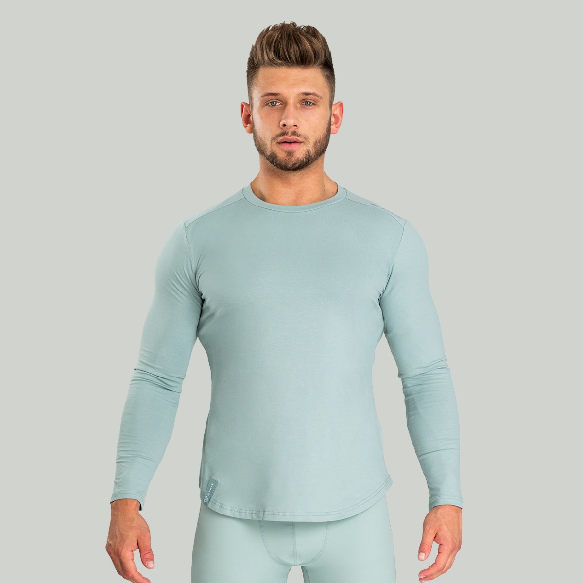 Nebula, t-shirt manches longues, couleur bleu pierre - STRIX.