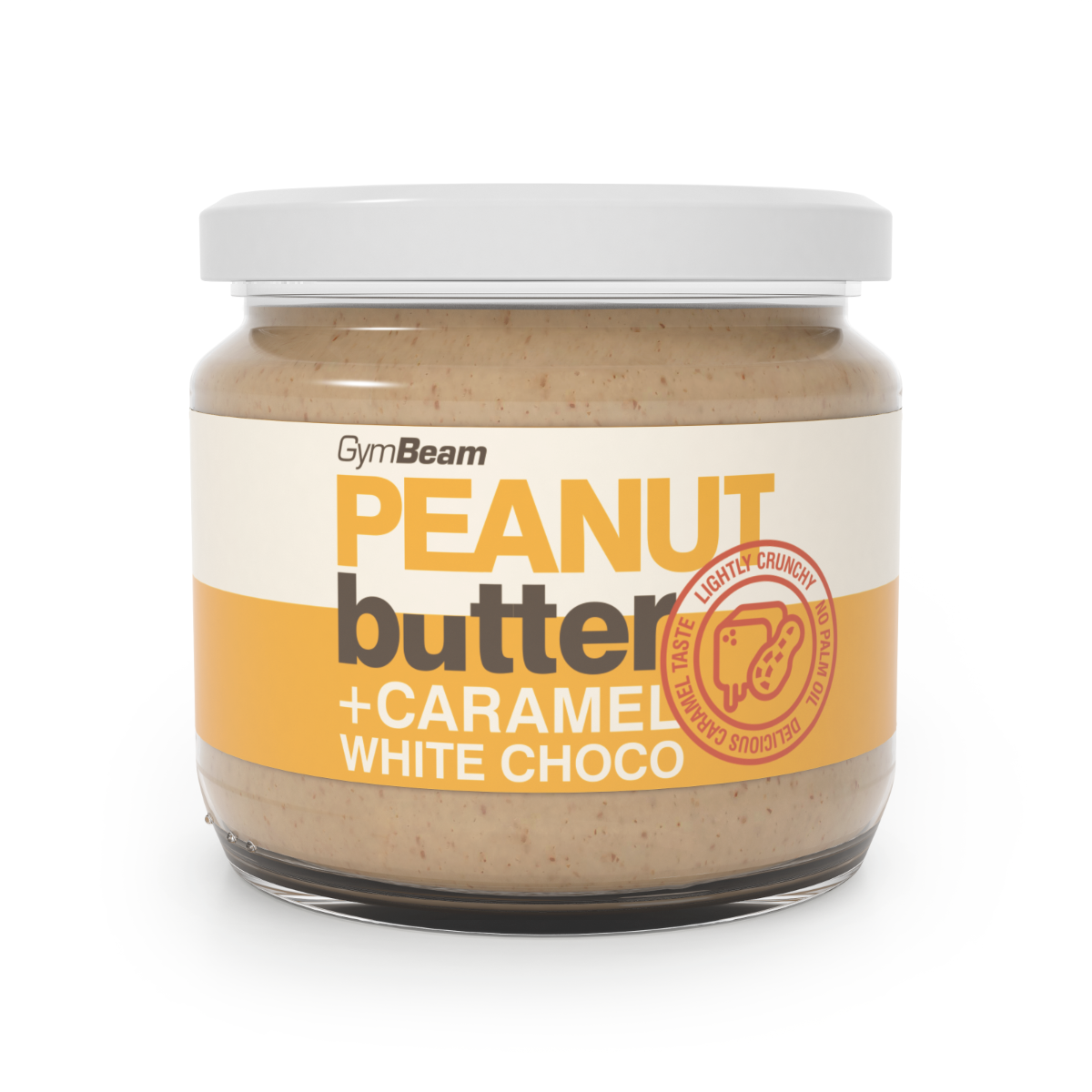 Beurre de cacahuète et caramel – Chocolat blanc – GymBeam.