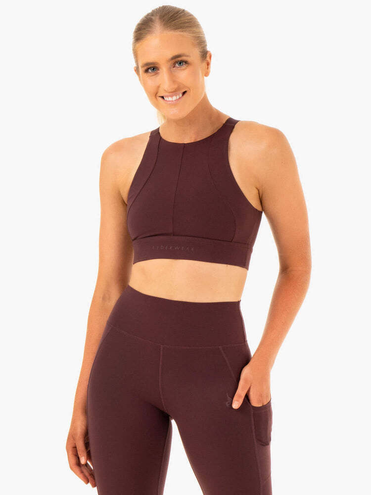 Sports Bra Reset High Impact Chocolate - Ryderwear