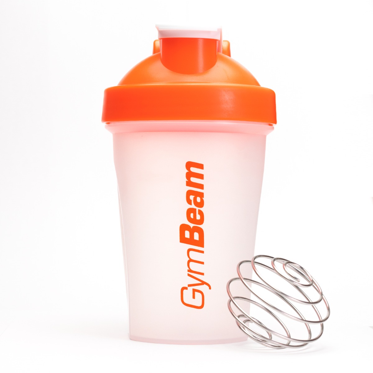 Shaker Blend Bottle Transparent-Orange 400 ml - GymBeam