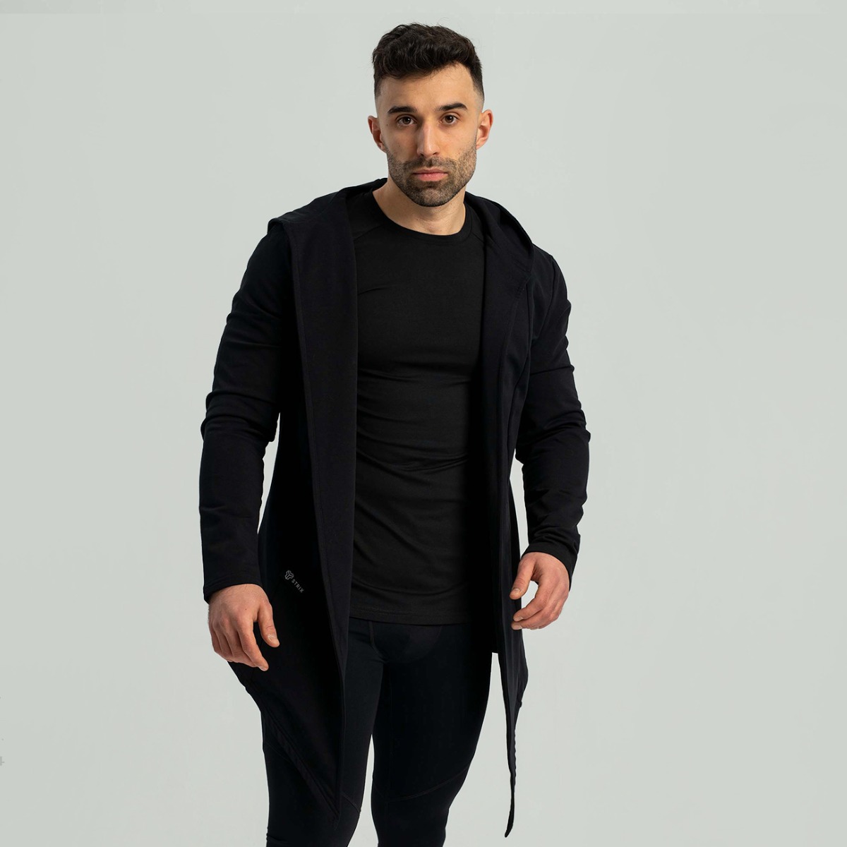 Cardigan à capuche noir - STRIX