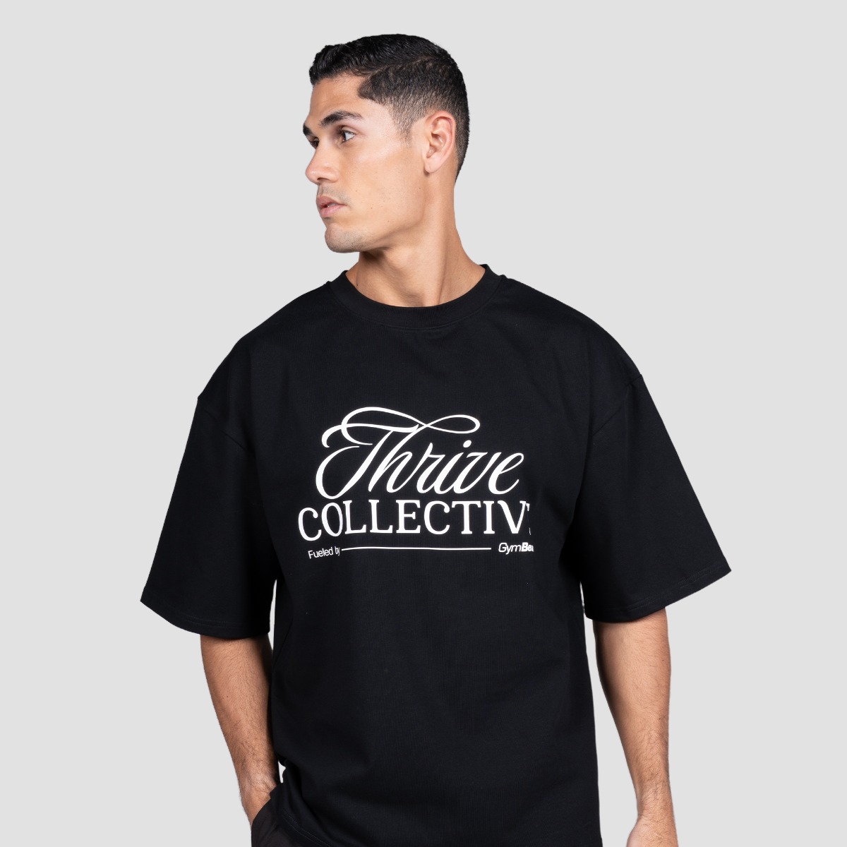 T-shirt Thrive, couleur noire - GymBeam.