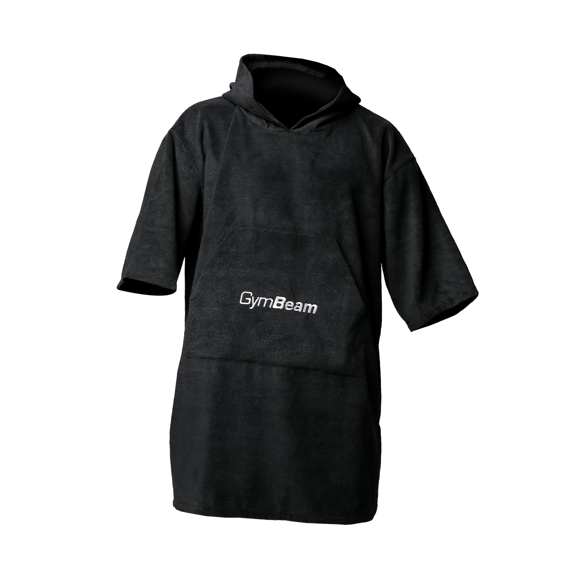 Poncho de sport Terry Towel, couleur noire - GymBeam.