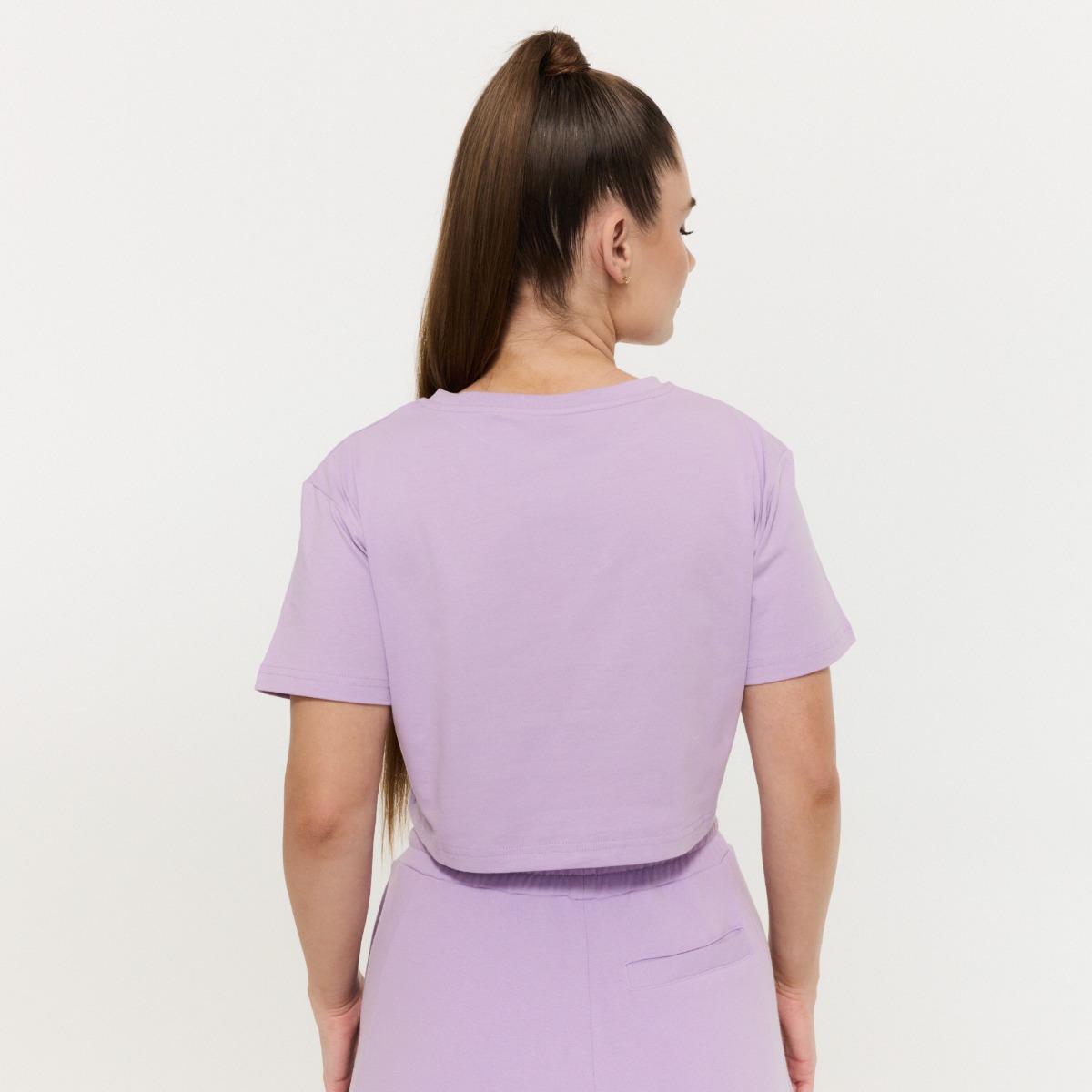 T-shirt court femme Limitless, couleur lavande - GymBeam.