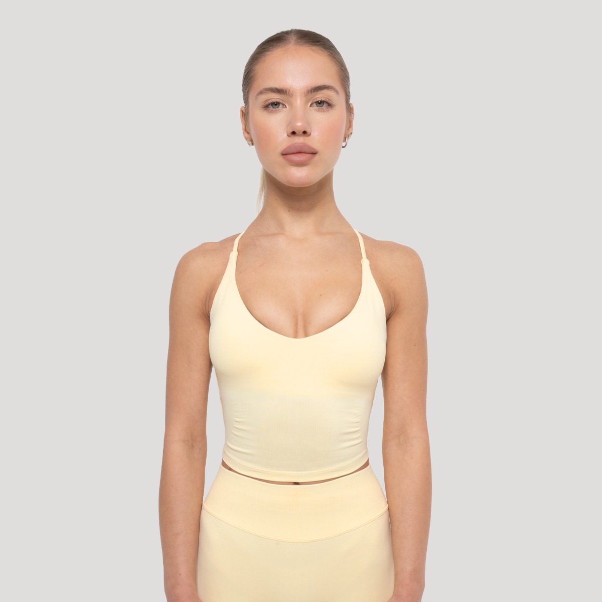 Women‘s Luma Tank Top Butter Yellow - GymBeam