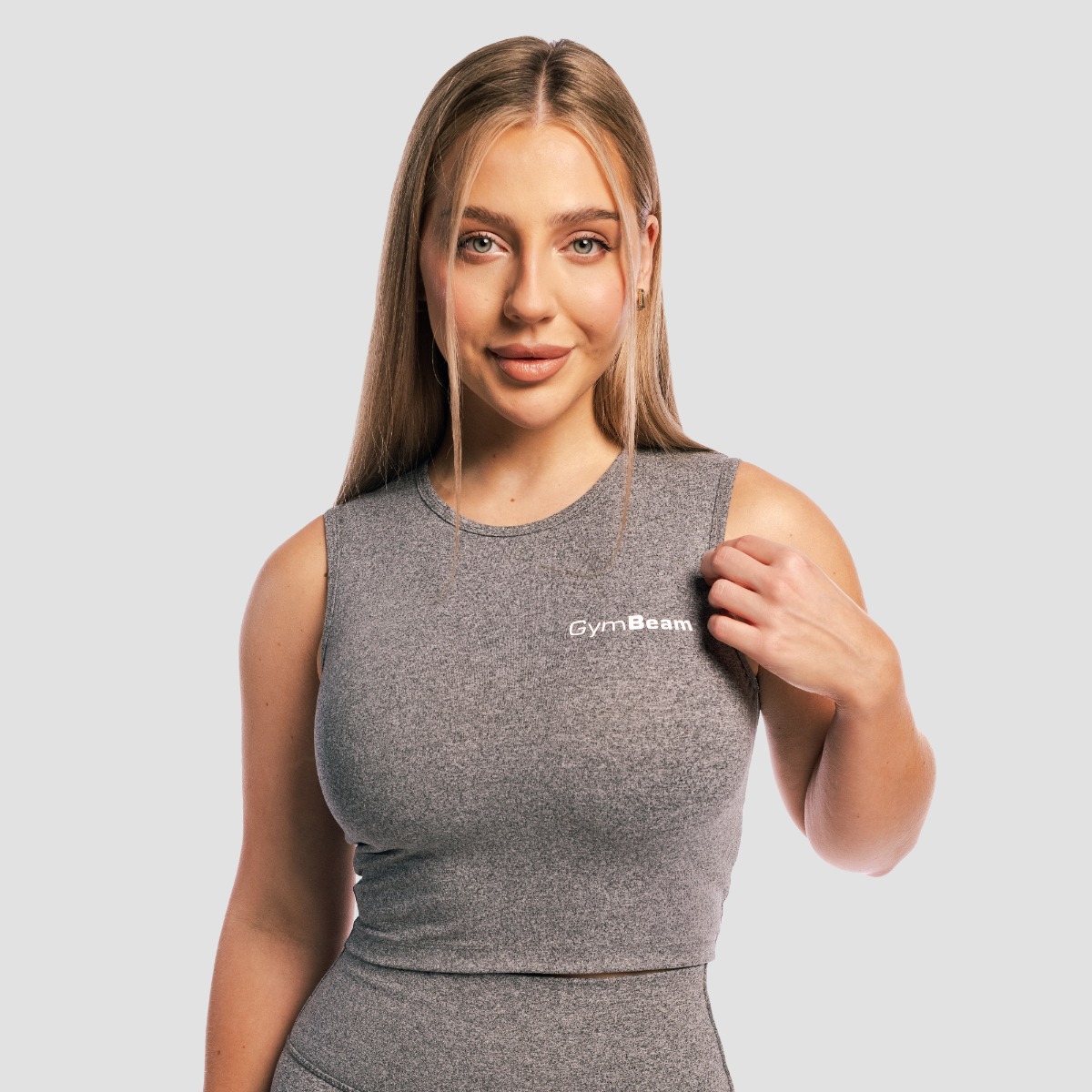 T-shirt de sport Core Crop pour femmes – Storm – GymBeam.