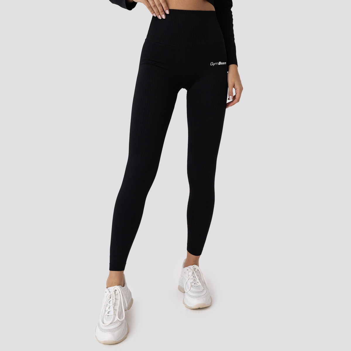 Leggings FLO à motifs, couleur noire - GymBeam.