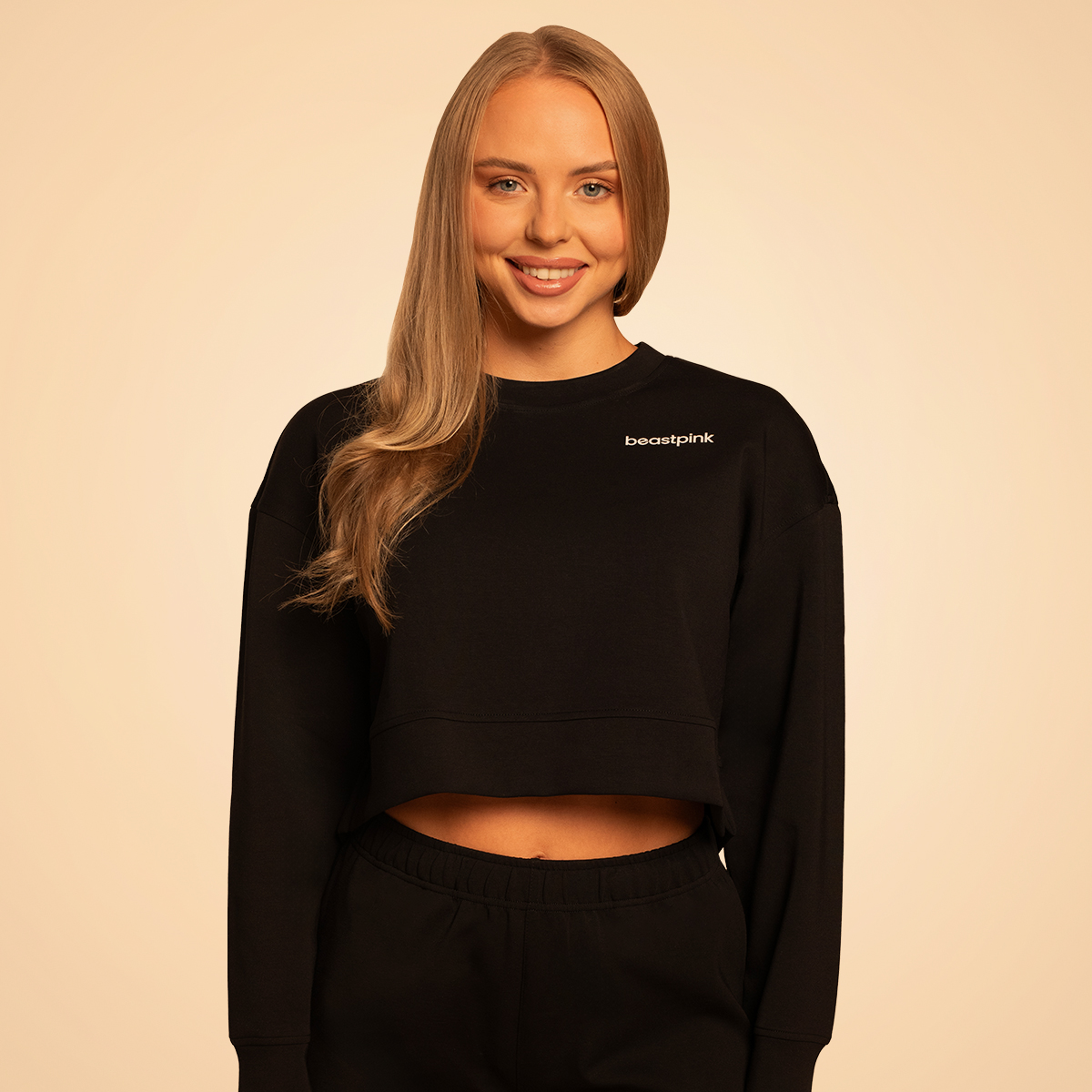Sweatshirt pour femmes, modèle Grace, couleur noire – BeastPink.