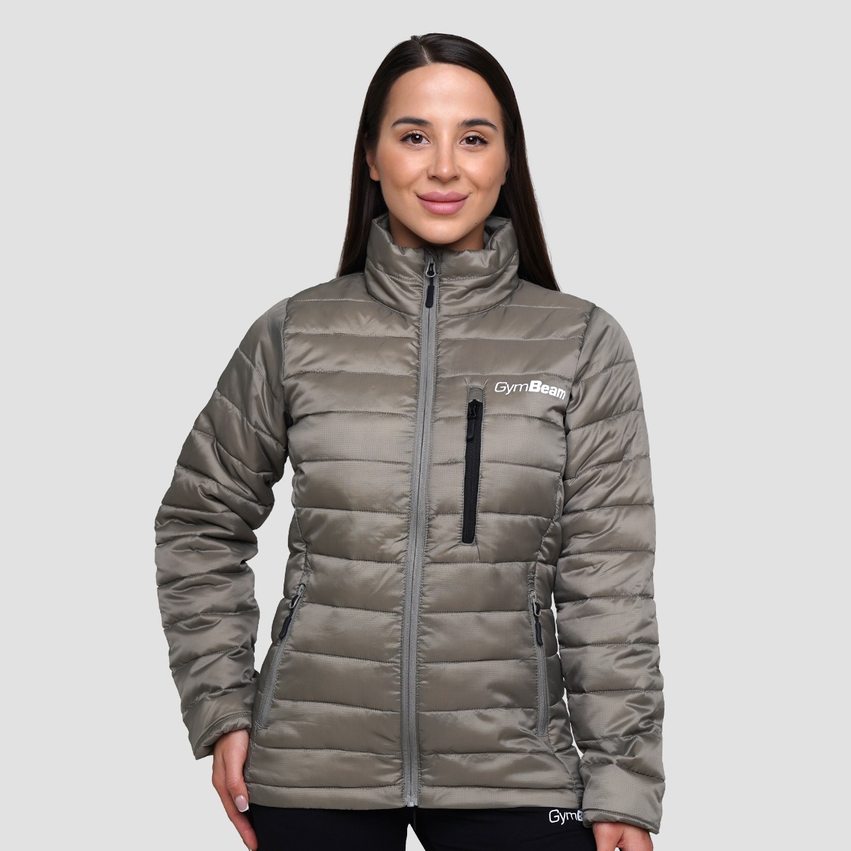 Veste matelassée femme, Vetiver/Noir - GymBeam.