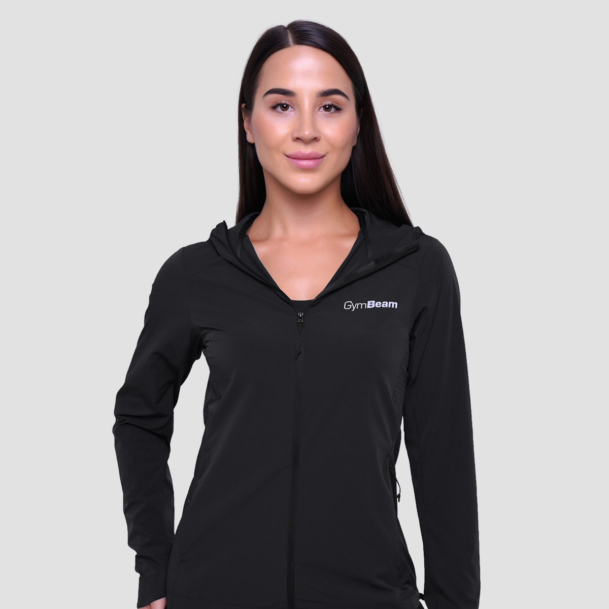 Veste de course Pulse pour femmes, couleur noire - GymBeam.