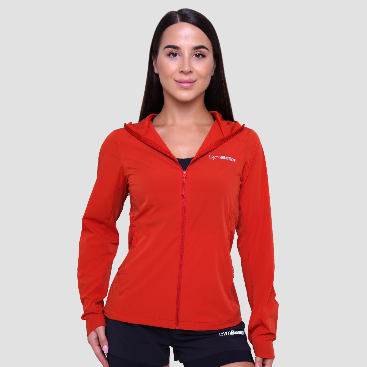 Veste de course Pulse pour femmes, couleur orange - GymBeam.