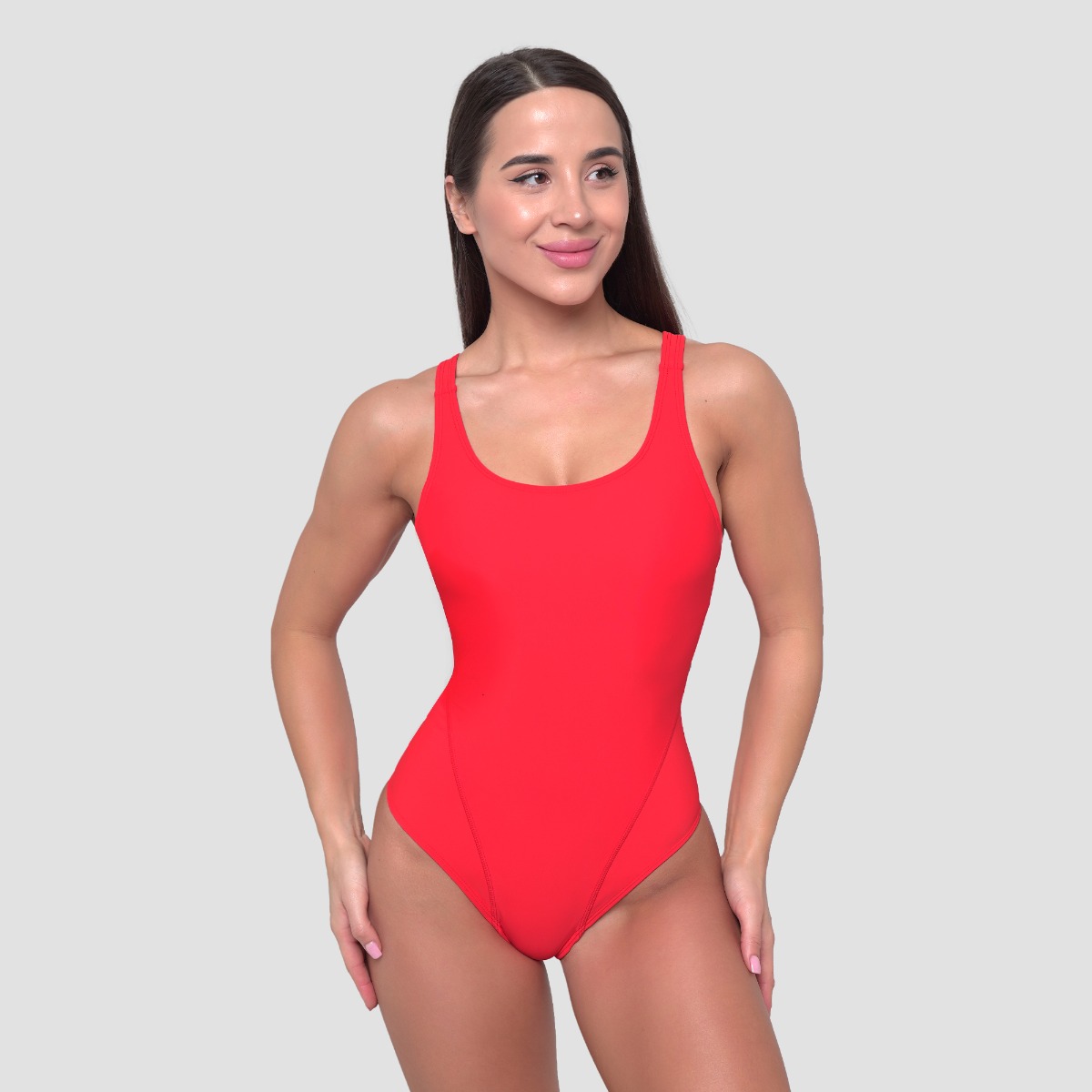 Maillot de bain de sport pour femmes, couleur rouge - GymBeam.