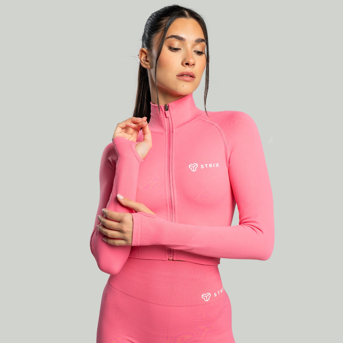 T-shirt court sans coutures pour femmes, couleur sorbet - STRIX.