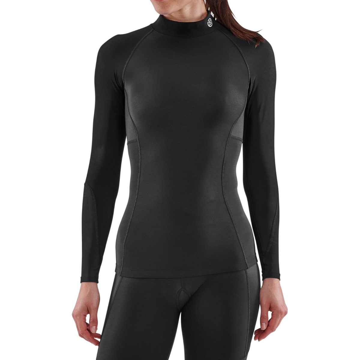 Women‘s T-shirt Thermal Long Sleeve Series-3 Black - SKINS