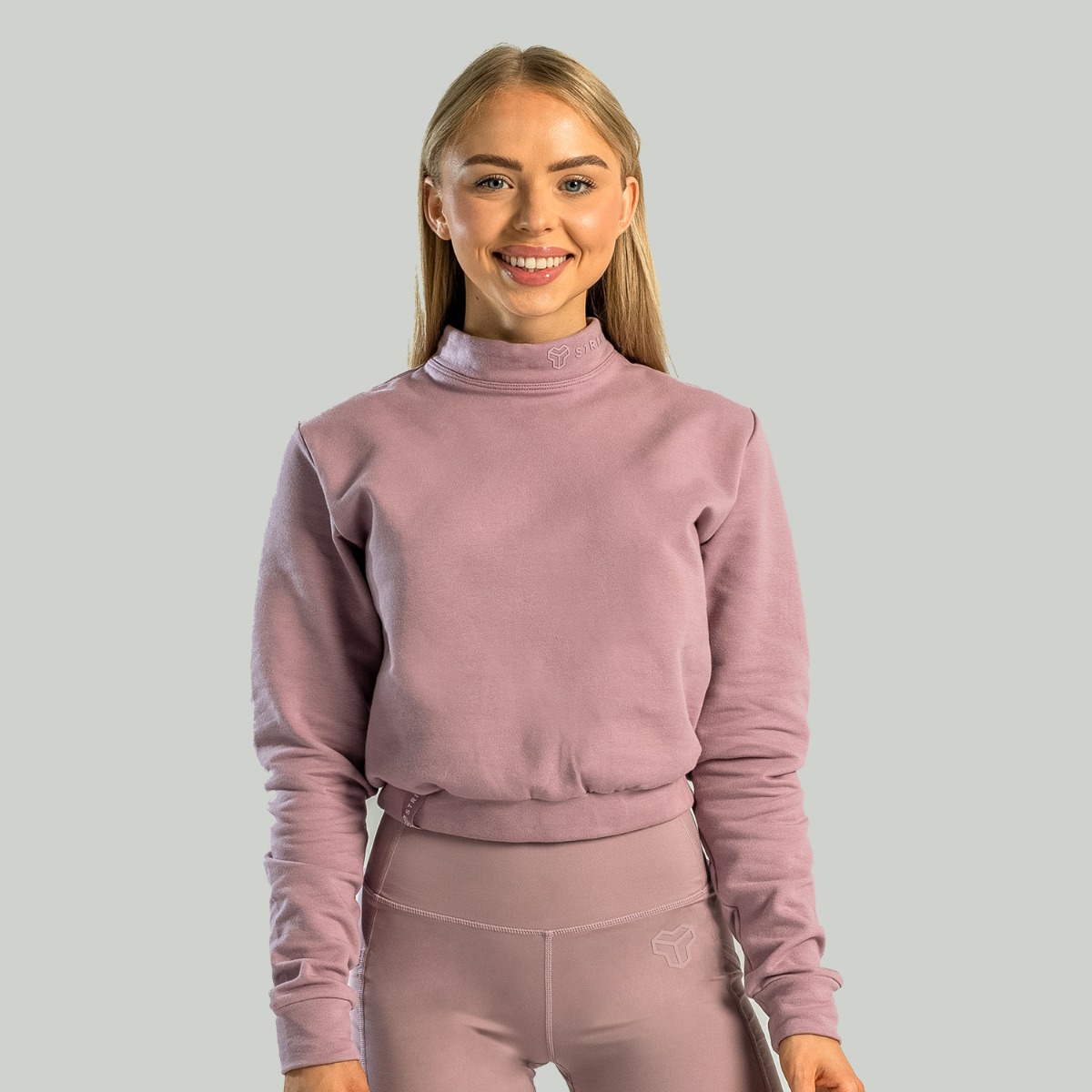 Pull à col montant essentiel pour femmes, couleur mauve - STRIX.