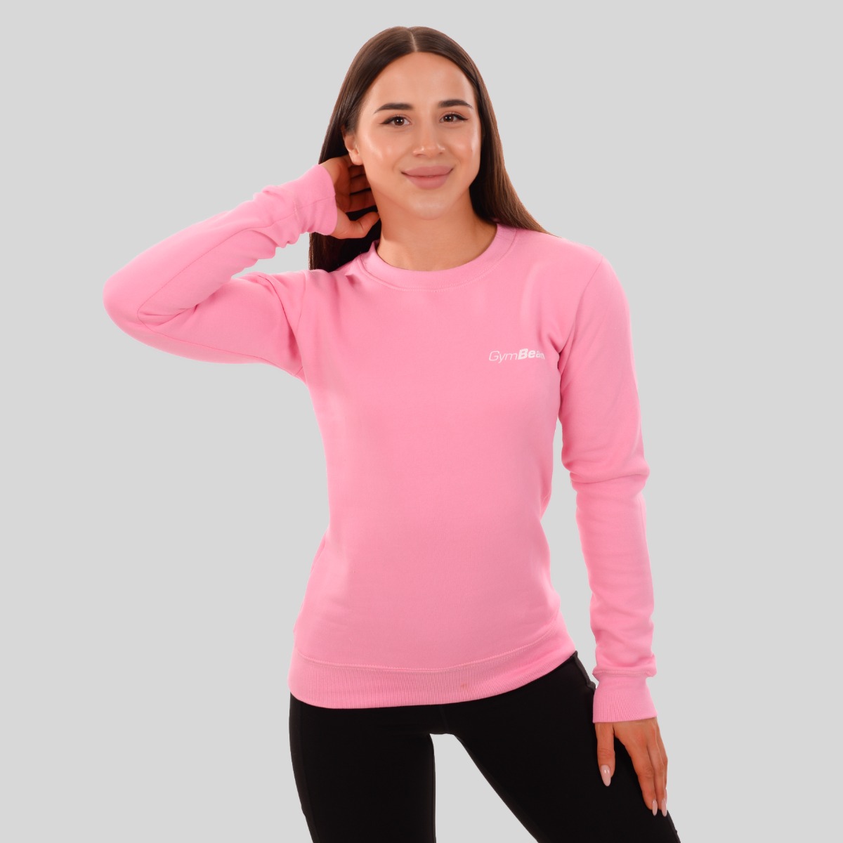 Pull basique femme, couleur rose bébé - Gymbeam.